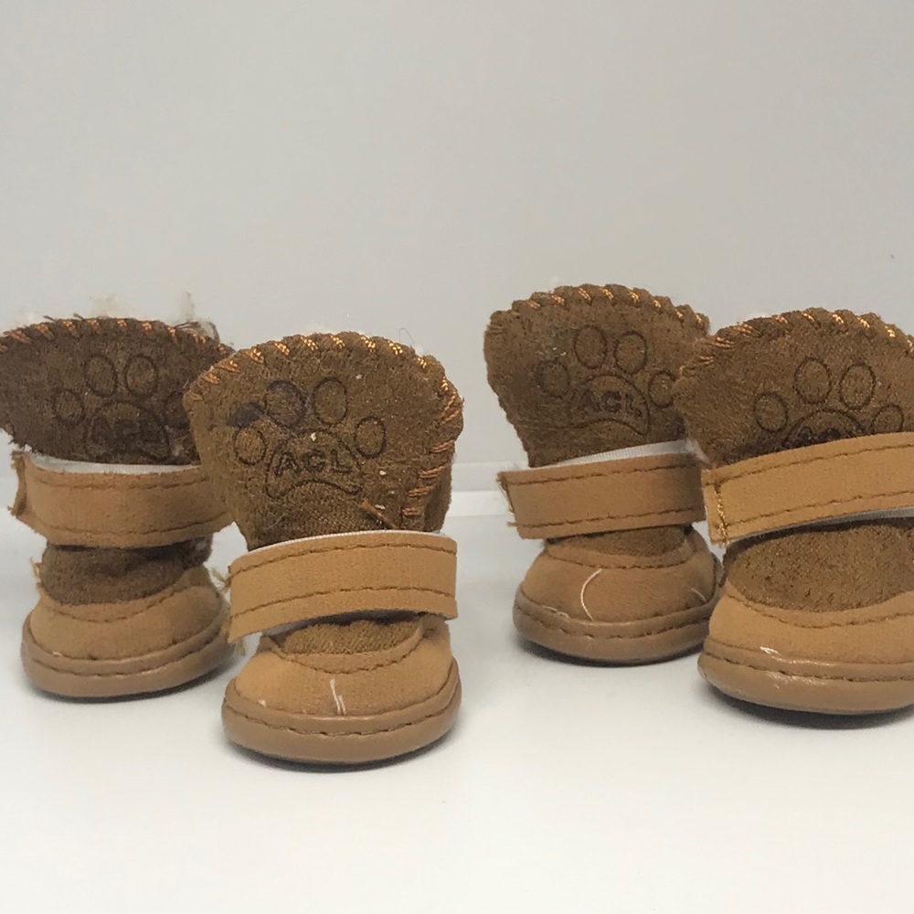 TeaCup/Toy Puppy Lined Suede Booties -Size 1